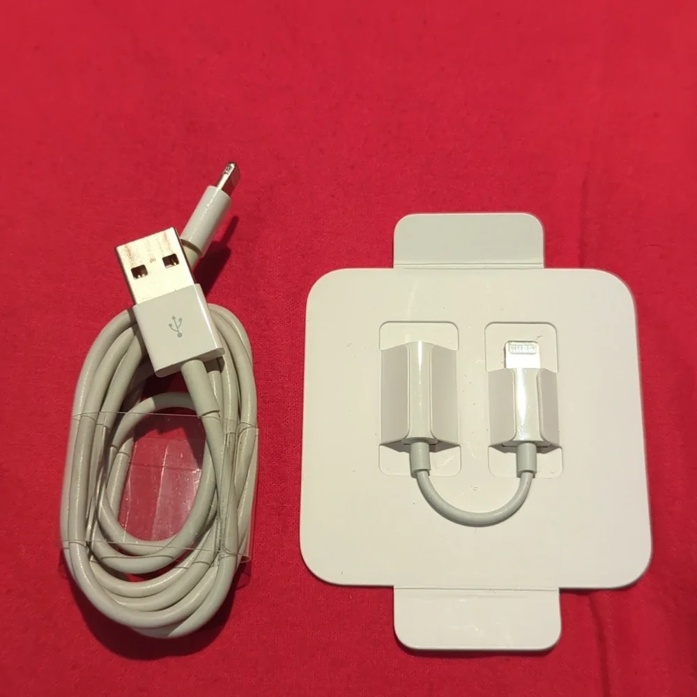 Genuine iPhone charger cable and adapter